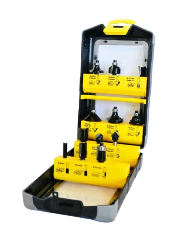 Router Bits Set 12PC Shank 1/4 Inch Krisbow-28407