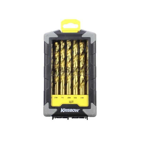 HSS Twist Drill Bits Set 1/16-1/2IN 29PC Krisbow 10085034-28087