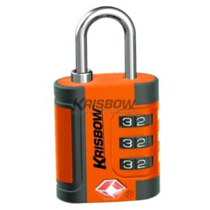 Gembok Padlock 3 Dial Plastic Orange TSA12088 Krisbow 10096727-0