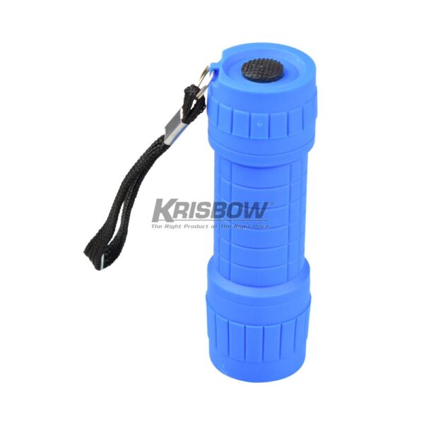Senter LED Flashlight Mini 20 LM, 3XAA Blue Krisbow 10108013-28019