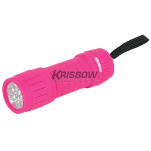 Lampu LED Flashlight Mini 20LM 3XAA Pink Krisbow 10108014-0
