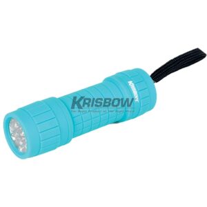 Senter LED Flashlight Mini 20 LM,3XAA Turquoise Krisbow 10108015-0