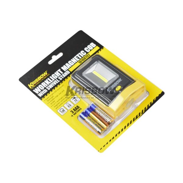 Lampu LED Worklight 120LM 3XAAA Swivel Stand Krisbow 10108192-28392