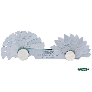 Alat Ukur Pitch Gage (Metric 60° and Whitworth 55°) 0.25-6.0mm, 4-62TPI Insize 4820-452-0