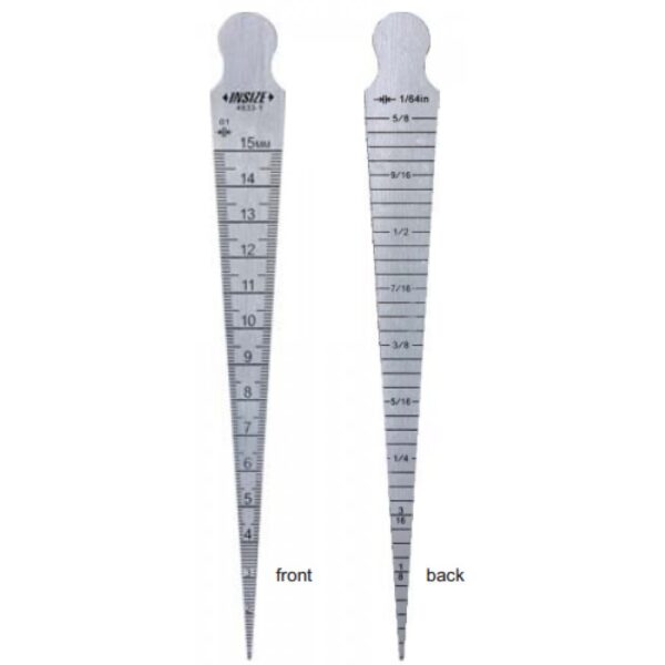 Alat Ukur Taper Gage 0.8-15mm (1/32"-5/8") Insize 4833-1-0
