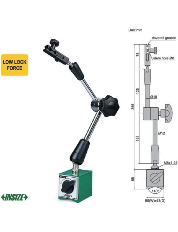 Alat Ukur Universal Magnetic Stand 80kgf Insize 6210-81-0