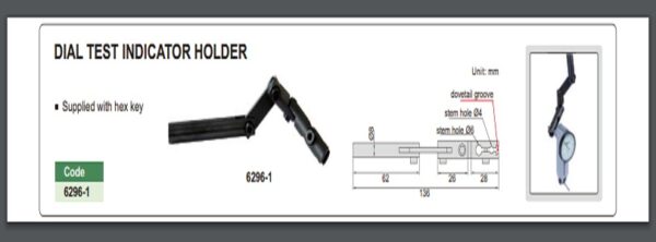 Alat Ukur Dial Test Indicator Holder Insize 6296-1-28238