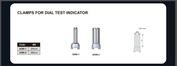 Alat Ukur Clamp, for dial test indicators Φ4mm Insize 6298-1-28246