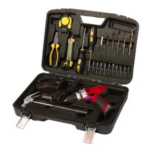 CORDLESS DRILL 10MM 12V LI C/W 23 TOOLS KRISBOW 10085874-0