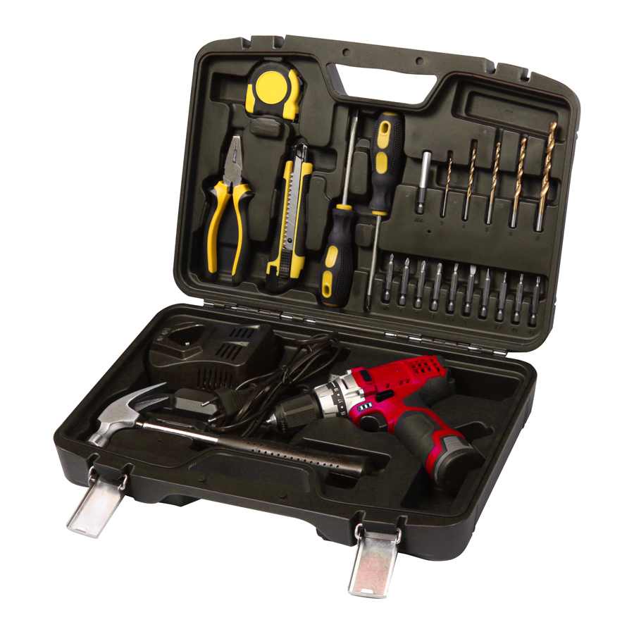 CORDLESS DRILL 10MM 12V LI C/W 23 TOOLS KRISBOW 10085874-0