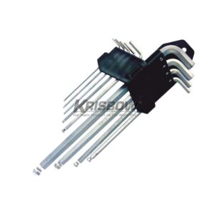 Kunci L Ballpoint Hex Key L 1.5-10MM 9PCS Krisbow KW0101634-0