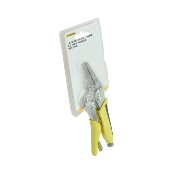 Tang Locking Plier Long Nose 6.5" Rubber Handle Krisbow KW0102076-40052