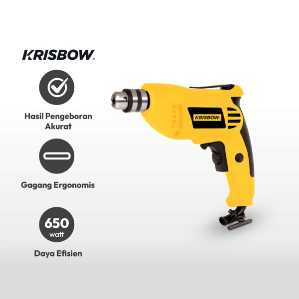 Mesin Bor Electric Drill 10MM 400W ED4-10VR Krisbow KW0701001-39906