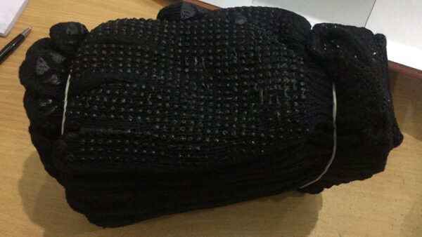 Sarung Tangan Glove Cotton PVC DOTS Black Krisbow KW1000396-27858