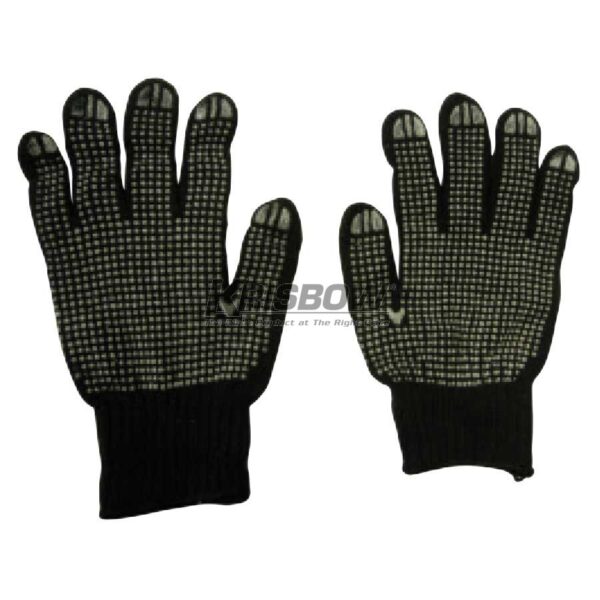 Sarung Tangan Glove Cotton PVC DOTS Black Krisbow KW1000396-0