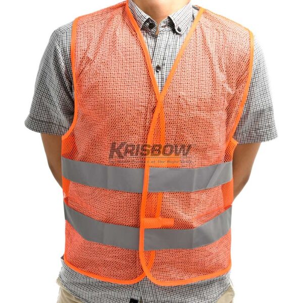 Rompi Safety Vest Mesh All Size Orange Krisbow KW1000399-27602