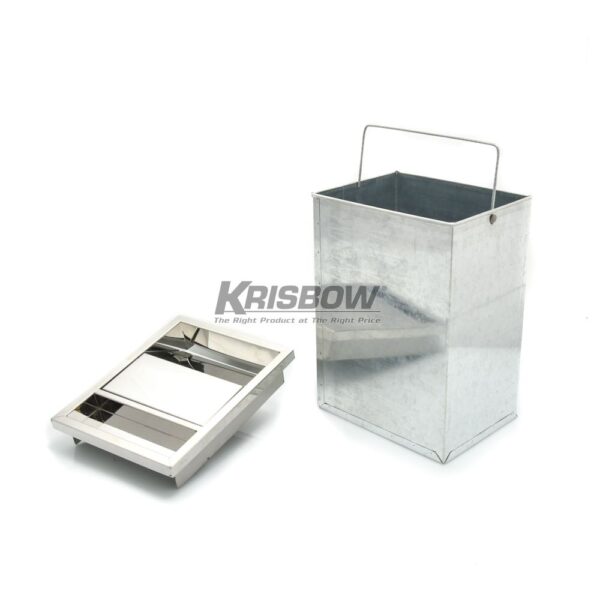 Tempat Sampah Dust Bin Rectangular With Ashtray Black Krisbow KW1800461-28564