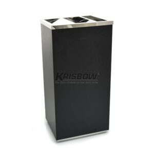 Tempat Sampah Dust Bin Rectangular With Ashtray Black Krisbow KW1800461-0