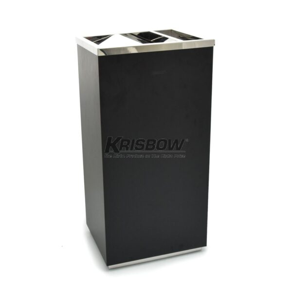 Tempat Sampah Dust Bin Rectangular With Ashtray Black Krisbow KW1800461-0