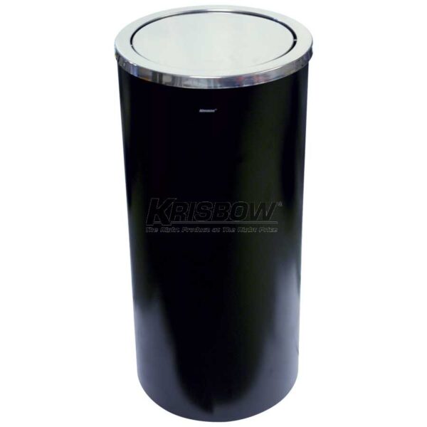 Tempat Sampah Waste Bin Round Black 40L Swing Krisbow KW1800524-0