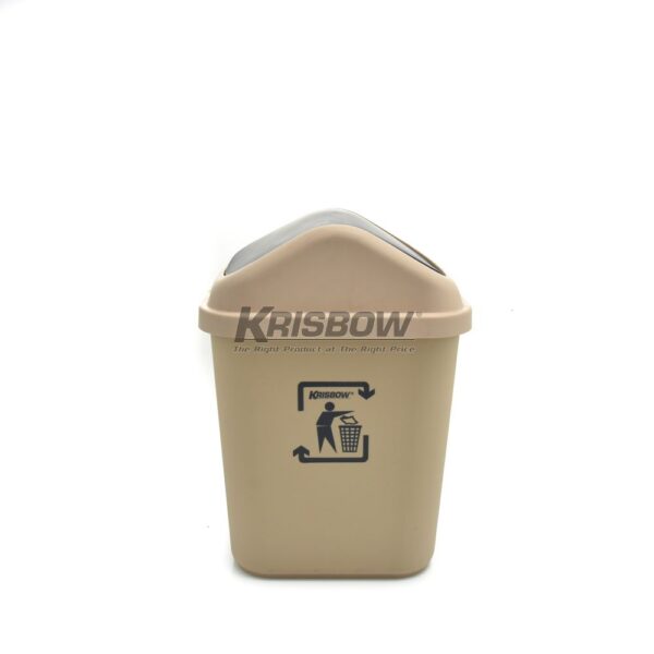Tempat Sampah Dust Bin Beige 28L & Grey Cover Krisbow KW1800747-28037