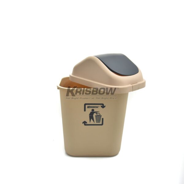 Tempat Sampah Dust Bin Beige 28L & Grey Cover Krisbow KW1800747-28038