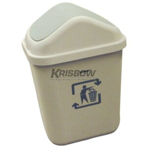 Tempat Sampah Dust Bin Beige 28L & Grey Cover Krisbow KW1800747-0