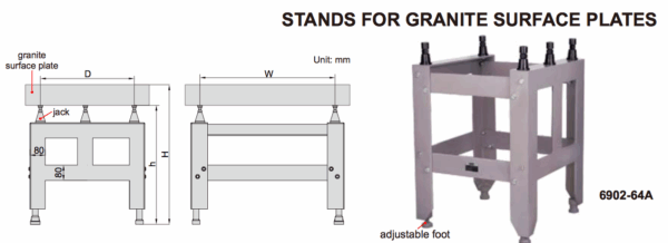 Stand For Granite Surface Plate (low stands) Insize 6902-66A-0