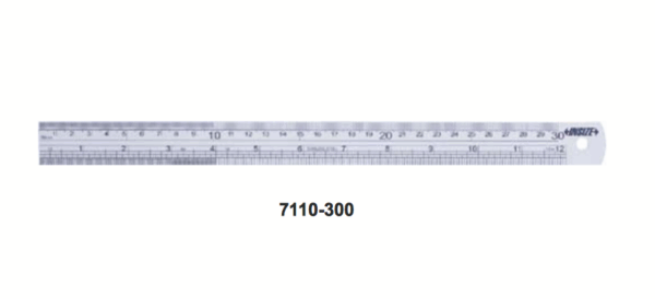 Penggaris Besi Steel Rule 1500mm/60" Insize 7110-1500-0