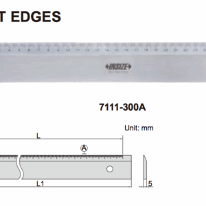Penggaris Besi Straight Edge 1000mm Insize 7111-1000A-0