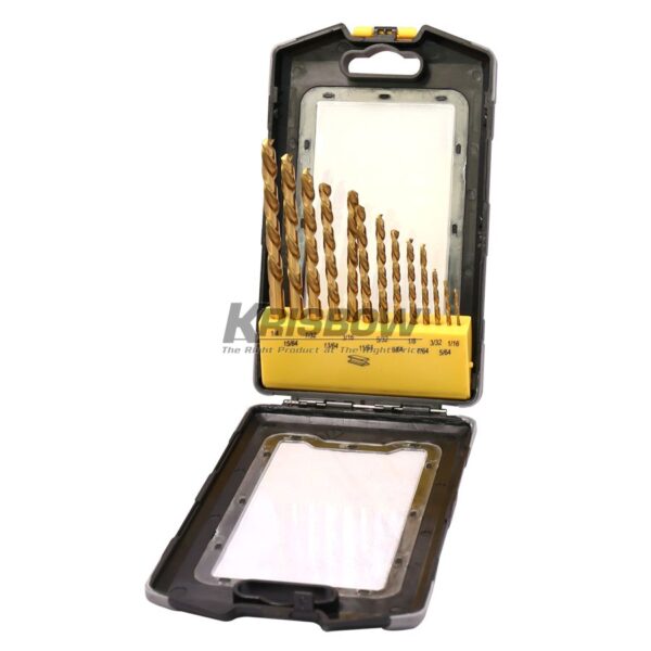 HSS Twist Drill Bits Set 1/16-1/4IN 13PC Krisbow 10085000-0