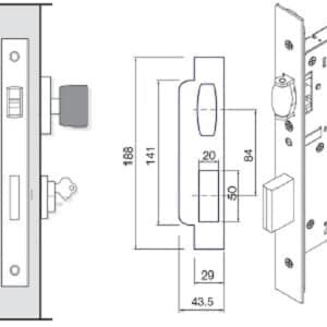 38P0 38PRB W Roller latch Yale 38PRB-60SS-0