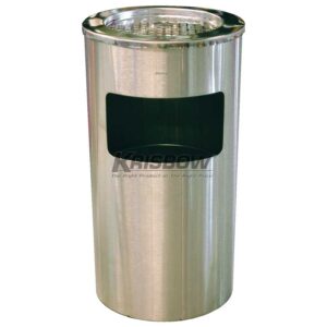 Tempat Sampah Dust Bin Round Stainless Steel 30X65CM Krisbow KW1800456-0