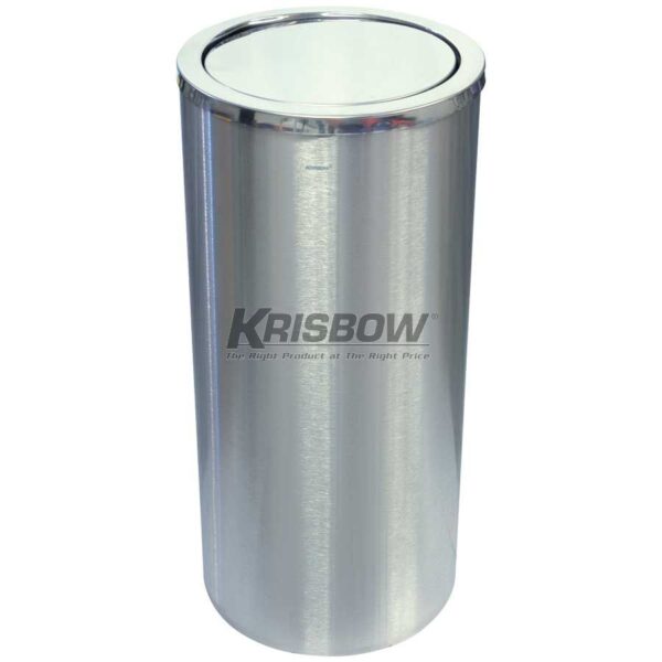 Tempat Sampah Waste Bin Round Stainless Steel Matt 40L Krisbow-0