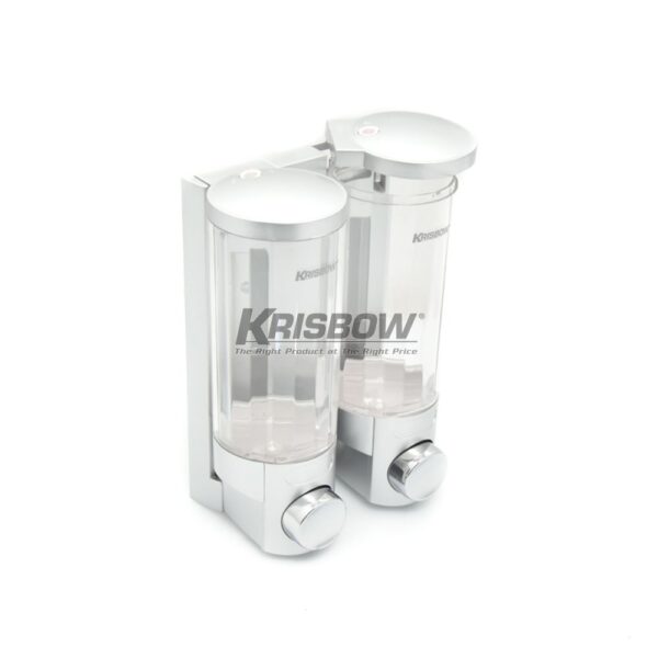 Tempat Sabun Soap Dispenser 400ML Double SIlver Krisbow KW2001248-28658