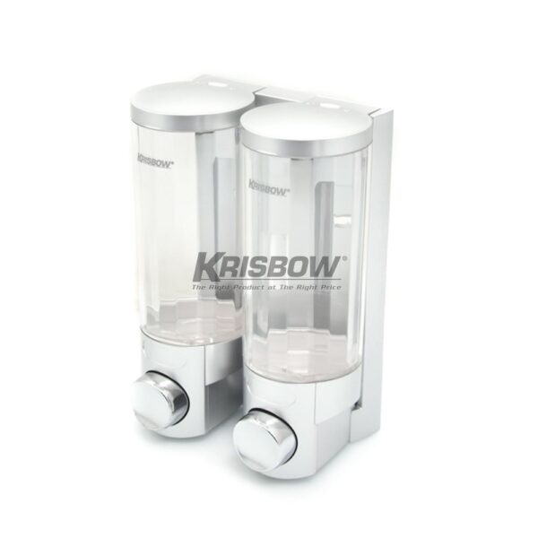 Tempat Sabun Soap Dispenser 400ML Double SIlver Krisbow KW2001248-28659