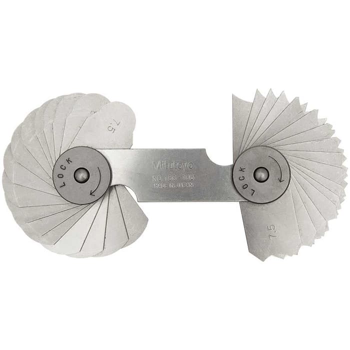 Radius Gage 7.5-15.0MM (32PAIRS) 186-106 Mitutoyo MT0000503-0