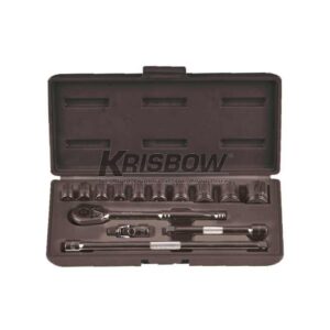 Kunci Sock Socket Set SQ3/8IN 10-22MM 14PCS Krisbow 10222105-0