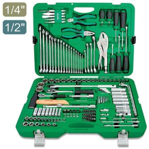 Socket Set W/Blow Case 6PT 150PCS 1/4" & 1/2" DR. Tool Kit Toptul GCAI150R-0