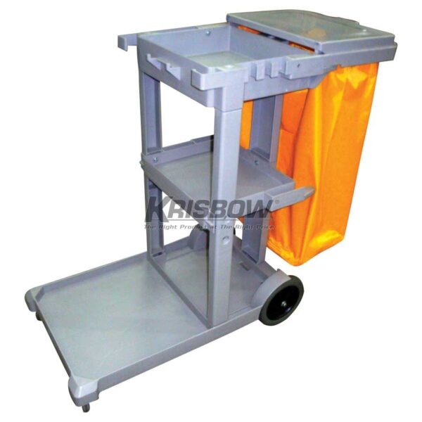 Troli Pembersih Cleaning TRolly Grey With Cover Krisbow-0