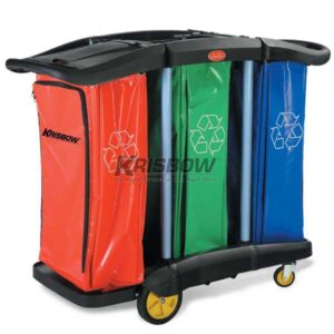 Troli Pembersih Multipurpose Cleaning Cart W/3 Compart Krisbow-0