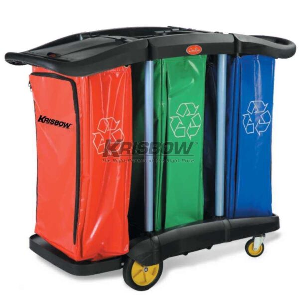 Troli Pembersih Multipurpose Cleaning Cart W/3 Compart Krisbow-29478