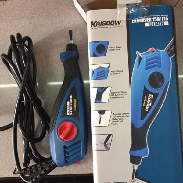 Alat Ukir Engraver 15W E15 Krisbow-0