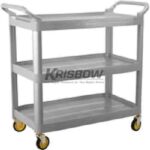 3 Rak Troli Three Step Trolley Large Grey 103x51x96 Krisbow-0