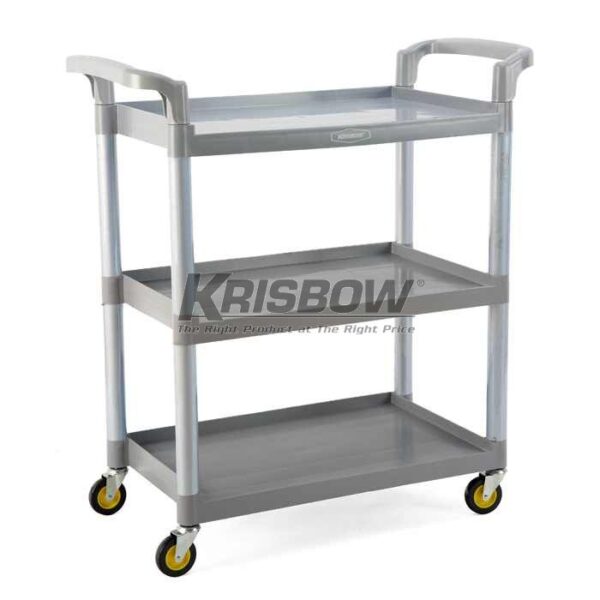 Troli Three Step Trolley Small Grey 80 X 41 X 90 Krisbow-0