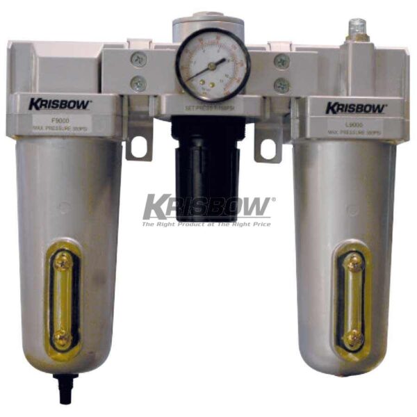 Filter Regulator Lubricator 1 Metal Bowl Krisbow-0