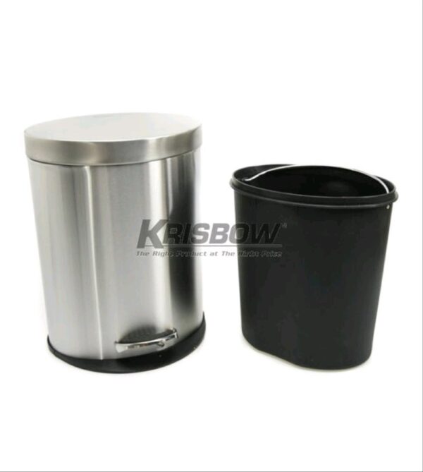 Tempat Sampah Waste Bin Oval Shape Matt 5L With Pedal Krisbow-29592