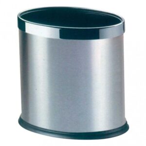 Tempat Sampah Dust Bin Oval Stainless Steel 26x19x27cm Krisbow-0