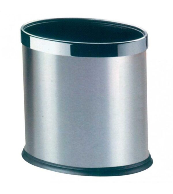 Tempat Sampah Dust Bin Oval Stainless Steel 26x19x27cm Krisbow-0