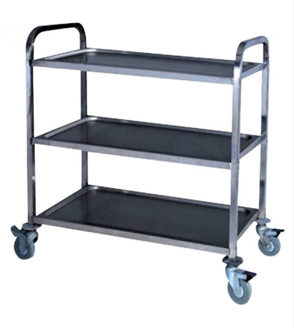 Troli Service Cart Stainless Steel 85x45x89cm Krisbow-29522